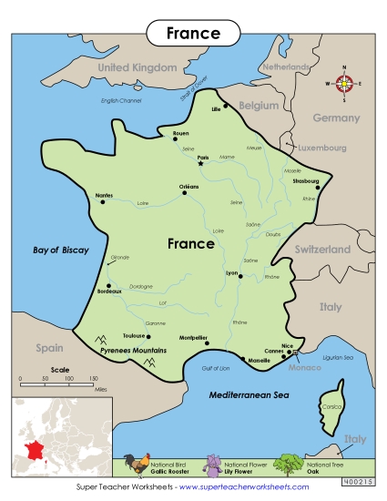 Map - Map of France