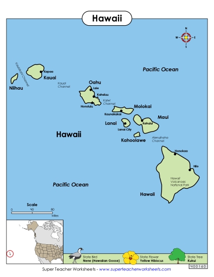Maps - Map of Hawaii