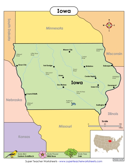 Maps - Map of Iowa
