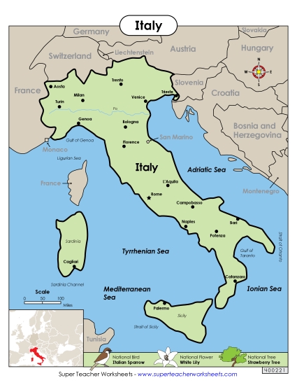 Maps - Map of Italy