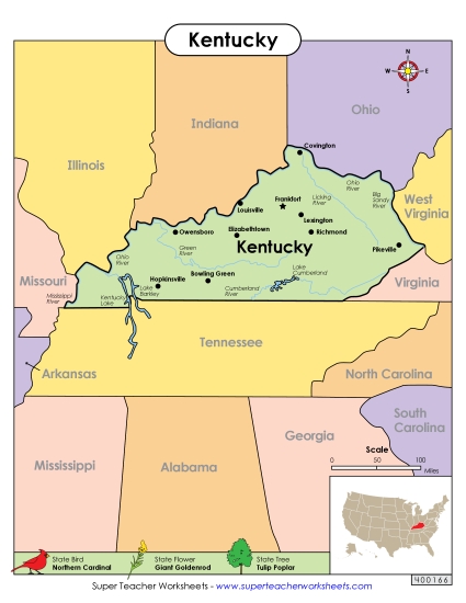 Maps - Map of Kentucky