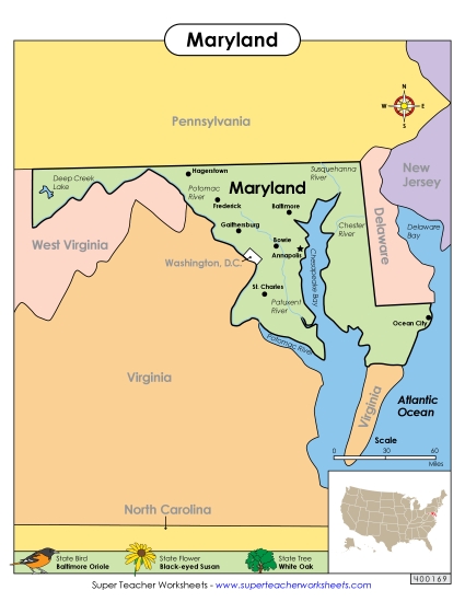 Maps - Map of Maryland