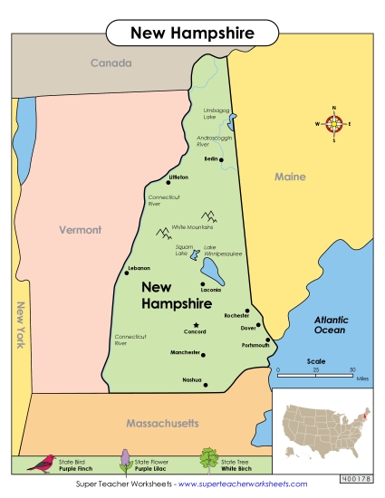 Maps - Map of New Hampshire
