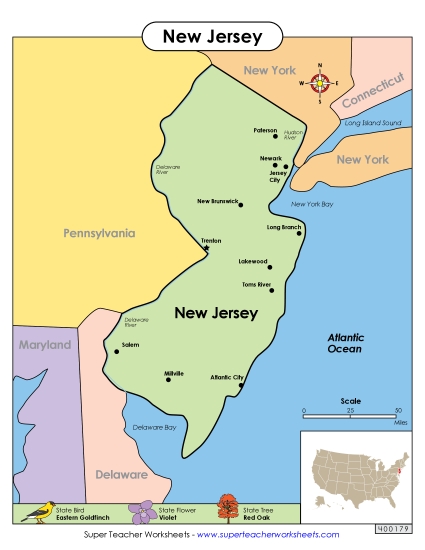Maps - Map of New Jersey