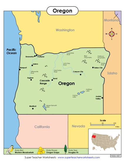 Maps - Map of Oregon