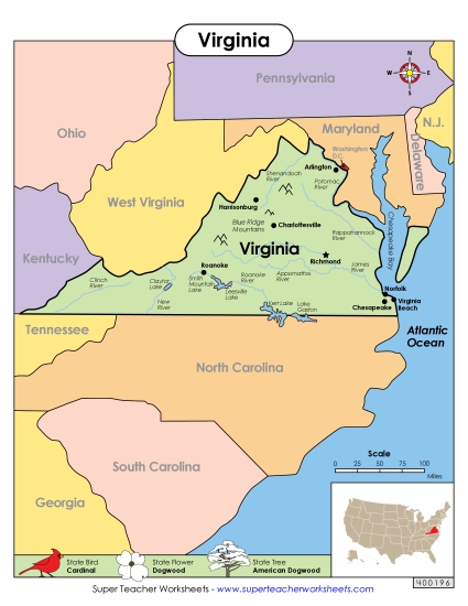 Maps - Map of Virginia