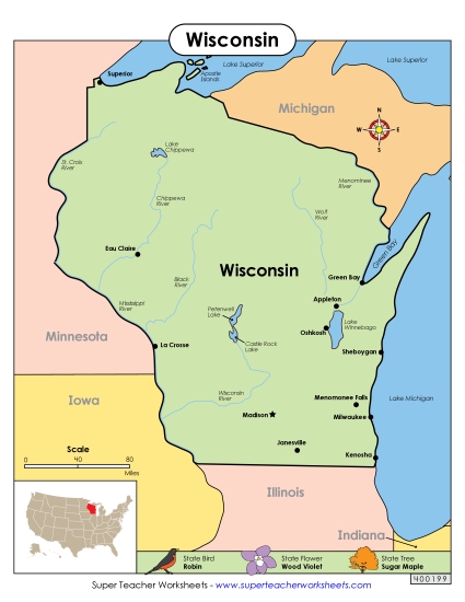 Maps - Map of Wisconsin