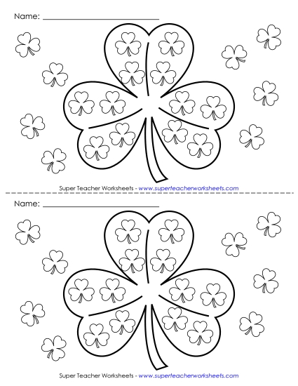 Monthly Sticker Charts - March Chart (Shamrocks) Monthly Sticker Charts - March Chart (Shamrocks)
