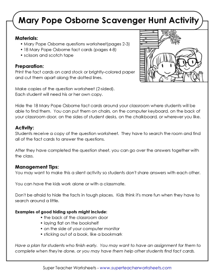 Whole Book - Mary Pope Osborne Scavenger Hunt Activity Whole Book - Mary Pope Osborne Scavenger Hunt Activity