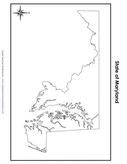 Maryland - Maryland Map (No Bordering States) Maryland - Maryland Map (No Bordering States)