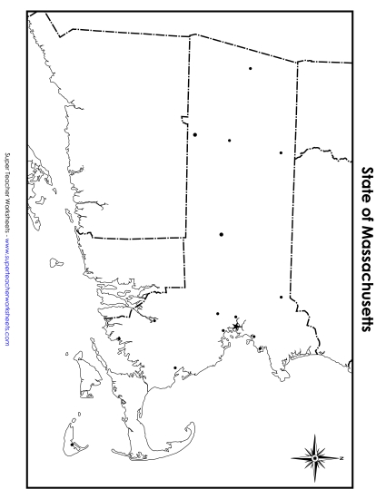 Maps - Massachusetts Map (Blank Cities) Maps - Massachusetts Map (Blank Cities)