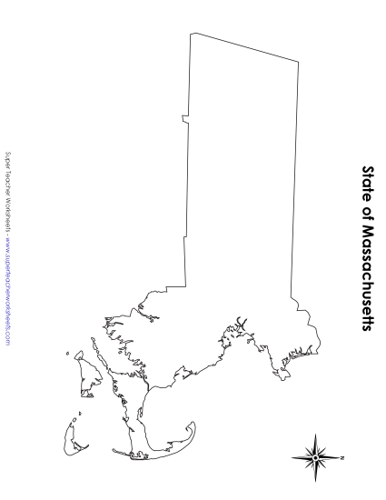 Maps - Massachusetts Map (No Bordering States) Maps - Massachusetts Map (No Bordering States)
