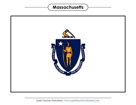 Flags & Seals - Massachusetts State Flag (Full-Color Version) Flags & Seals - Massachusetts State Flag (Full-Color Version)