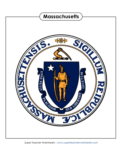 Flags & Seals - Massachusetts State Seal (Full-Color Version) Flags & Seals - Massachusetts State Seal (Full-Color Version)