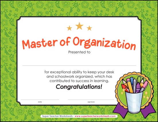 More School Awards - Master of Organization More School Awards - Master of Organization