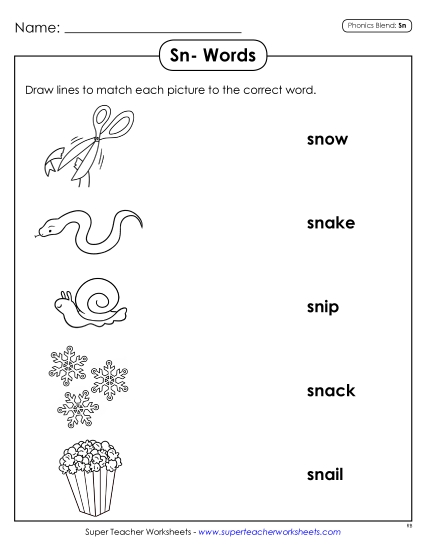 Worksheets - Matching Worksheet 