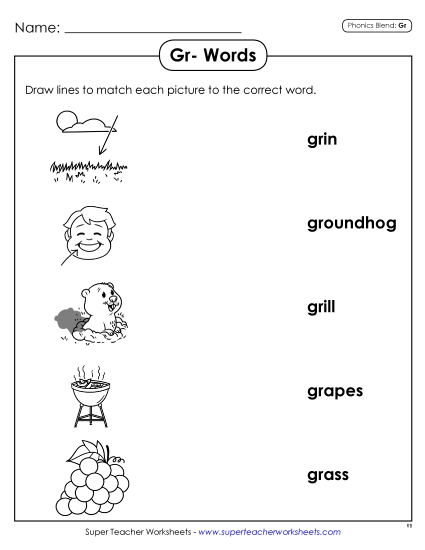 Worksheets - Matching Worksheet