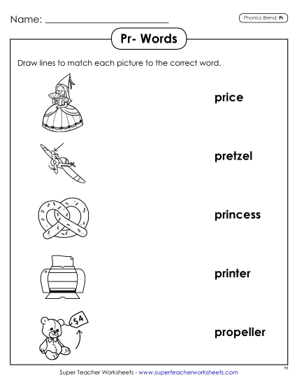 Worksheets - Matching Worksheet