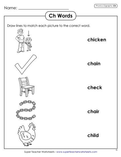 Worksheets - Matching Worksheet
