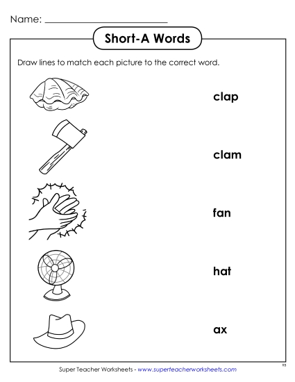 Worksheets - Matching Worksheet