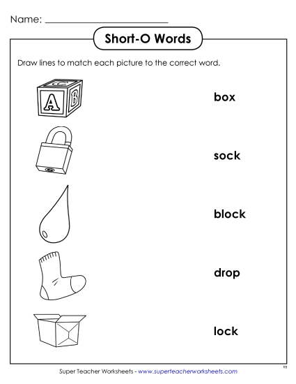 Worksheets - Matching Worksheet