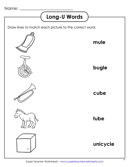 Worksheets - Matching Worksheet 