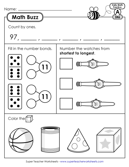 Math Buzz: Week 10 Worksheets 46 through 50 Math Buzz: Week 10 Worksheets 46 through 50