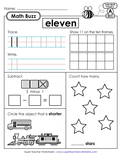 Math Buzz: Week 3 Worksheets 11 through 15 Math Buzz: Week 3 Worksheets 11 through 15