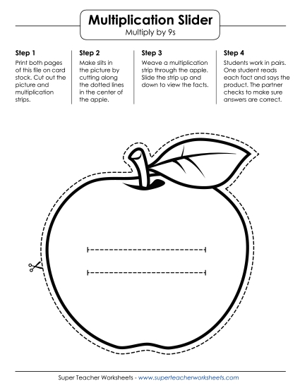 Multiplication by 9s Only - Math Slider: : Apple