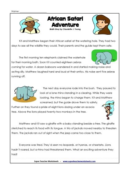 Mixed Math (Level B: Grade 2) - Math Story - Safari  (Grades 3-5)