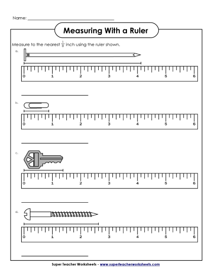 Nearest Eighth Inch - Measuring - Nearest Eighth Inch #1