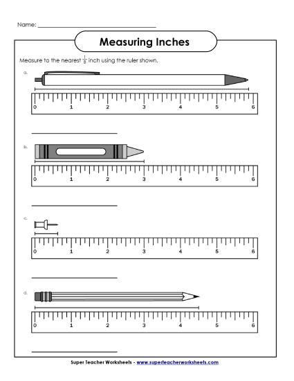 Nearest Eighth Inch - Measuring - Nearest Eighth Inch #2 Nearest Eighth Inch - Measuring - Nearest Eighth Inch #2