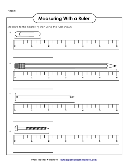Nearest Half Inch - Measuring - Nearest Half Inch #1
