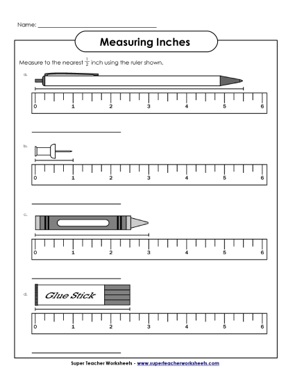 Nearest Half Inch - Measuring - Nearest Half Inch #2