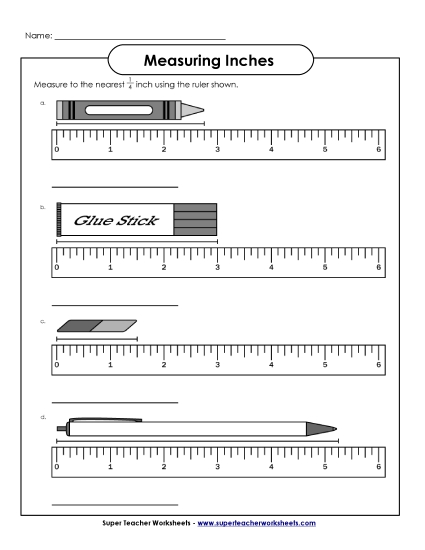 Nearest Quarter Inch - Measuring - Nearest Quarter Inch #2