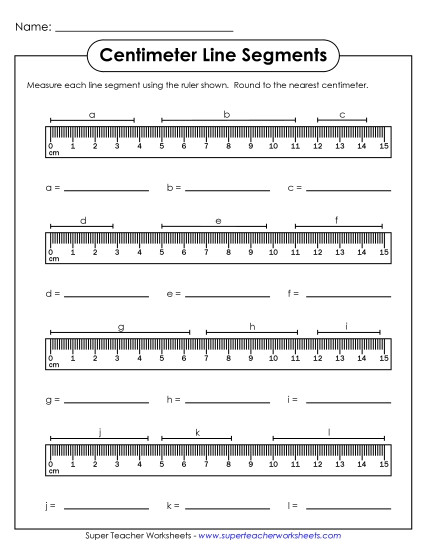Measuring Centimeters - Measuring to the Nearest Centimeter #3 Measuring Centimeters - Measuring to the Nearest Centimeter #3