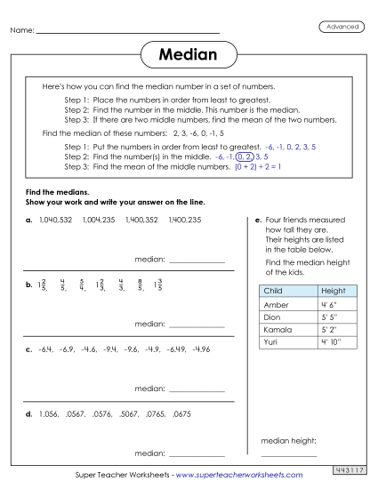 Advanced Level - Median (Advanced)
