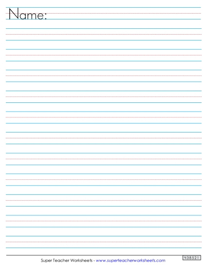 Paper - Medium Dotted Lines (Name Line) Paper - Medium Dotted Lines (Name Line)