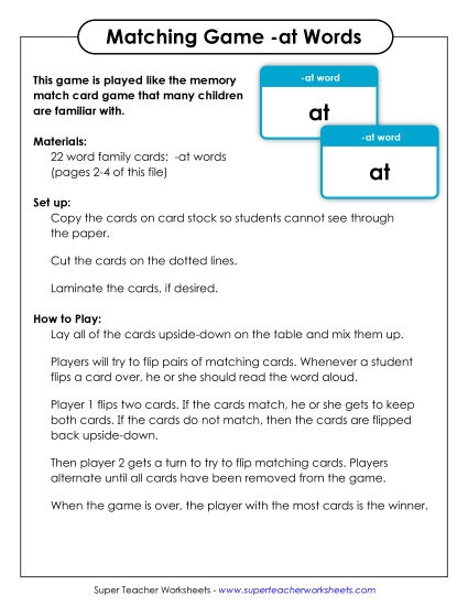 Word Games - Memory Match Game (-at)