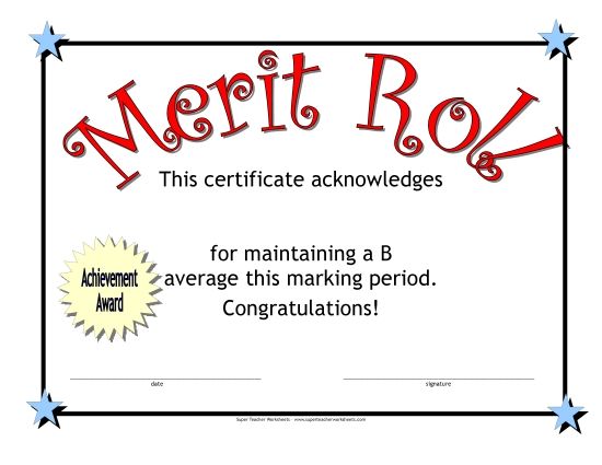 Honor and Merit Rolls - Merit Roll Honor and Merit Rolls - Merit Roll