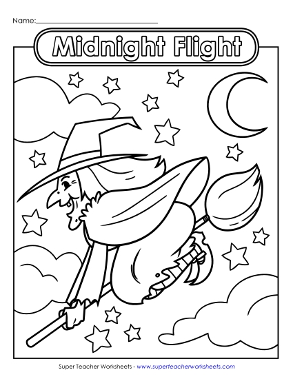 Advanced Pictures (For Older Children) - Midnight Flight: Witch Advanced Pictures (For Older Children) - Midnight Flight: Witch