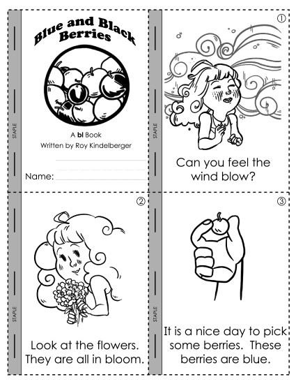 Cut and Glue Activities - Mini-Book #1: Blue and Black Berries (bl sound) Cut and Glue Activities - Mini-Book #1: Blue and Black Berries (bl sound)