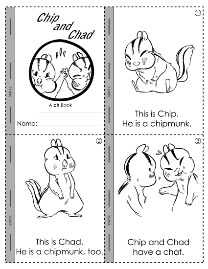 Cut and Glue Activities - Mini-Book 1: Chip and Chad Cut and Glue Activities - Mini-Book 1: Chip and Chad