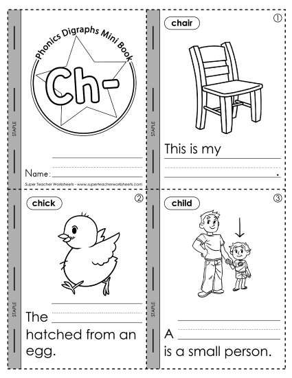 Cut and Glue Activities - Mini-book 2: /ch/