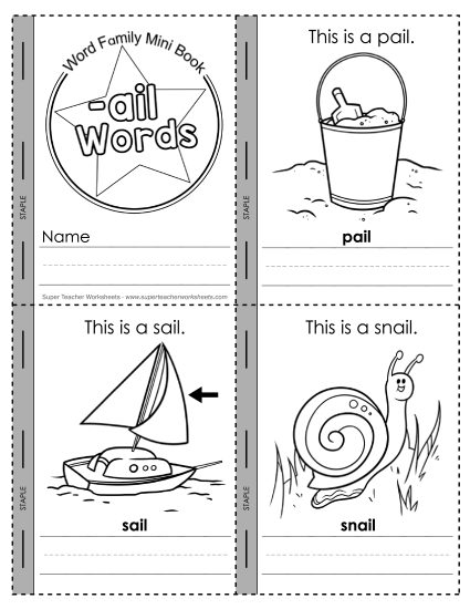 Worksheets - Mini-Book (-ail) Worksheets - Mini-Book (-ail)