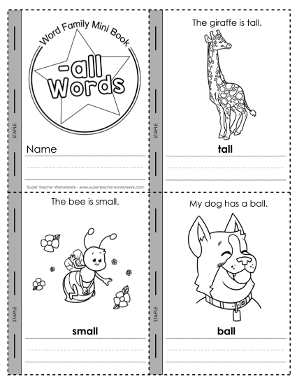 Worksheets - Mini-Book (-all)