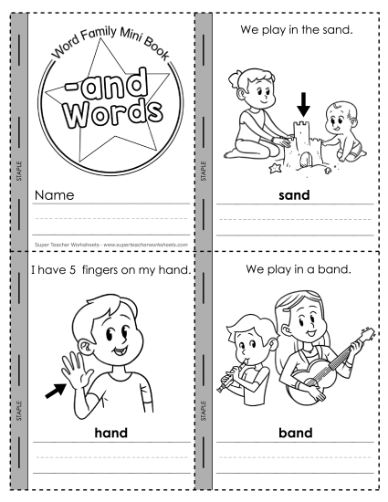 Worksheets - Mini-Book (-and)