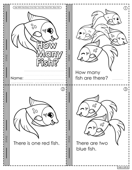 Cut and Glue Activities - Mini-Book: Count & Color