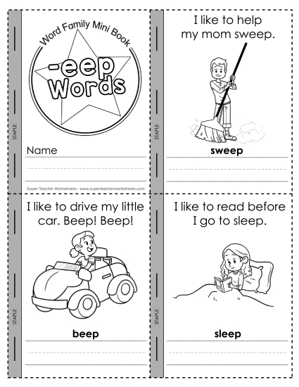 Worksheets - Mini-Book (-eep) Worksheets - Mini-Book (-eep)
