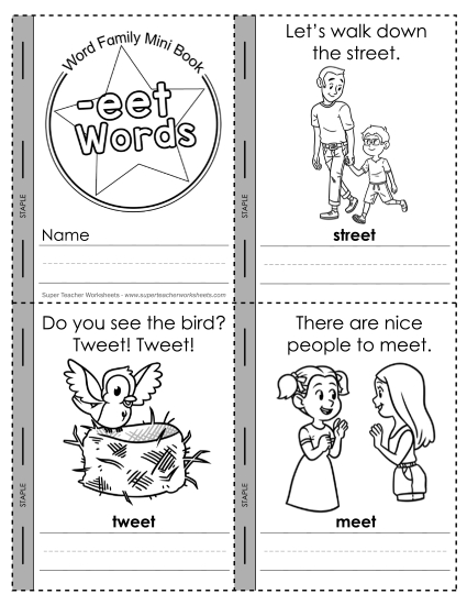 Worksheets - Mini-Book (-eet)